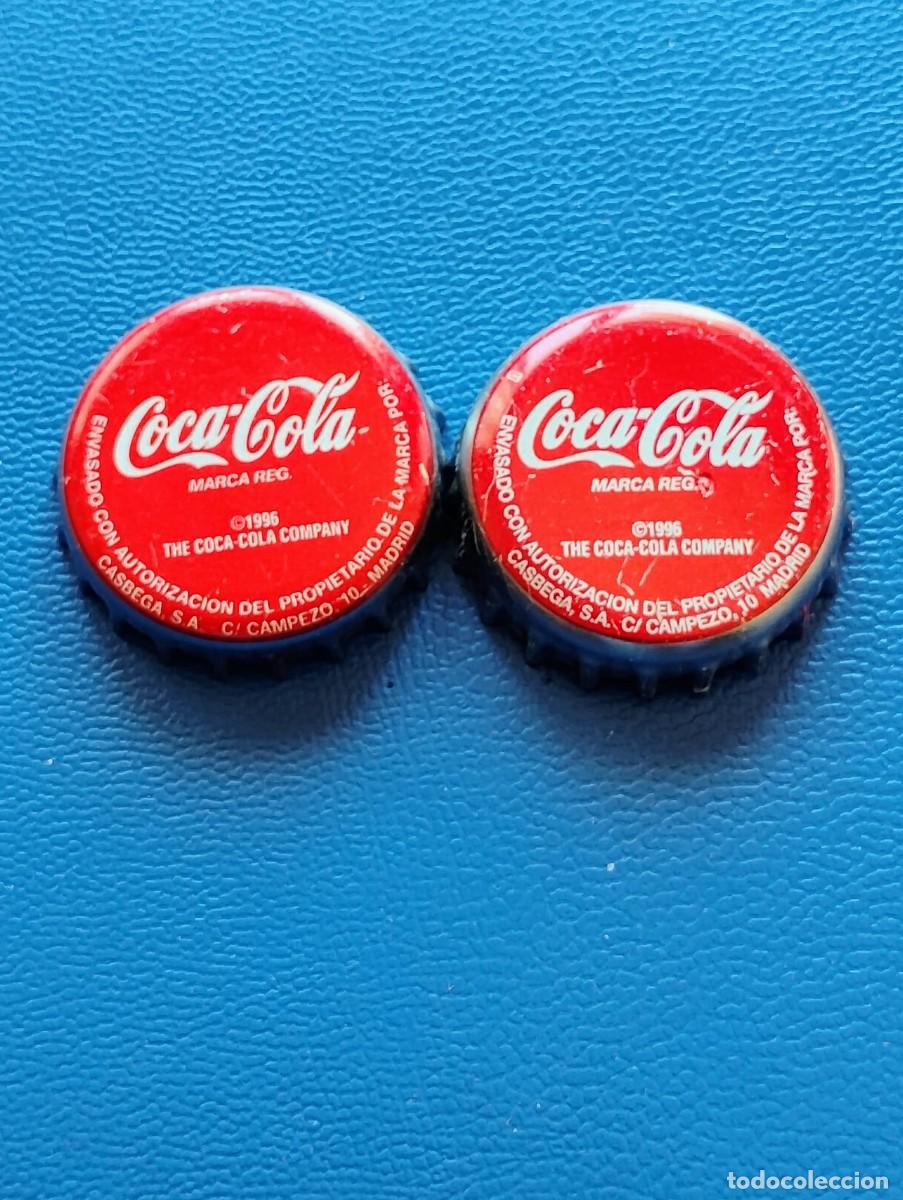 Colecionismo de Coca-Cola e Pepsi: 2 CHAPAS/TAPONES CORONA COCA-COLA - MADRID - DIFERENTE IMPRESION