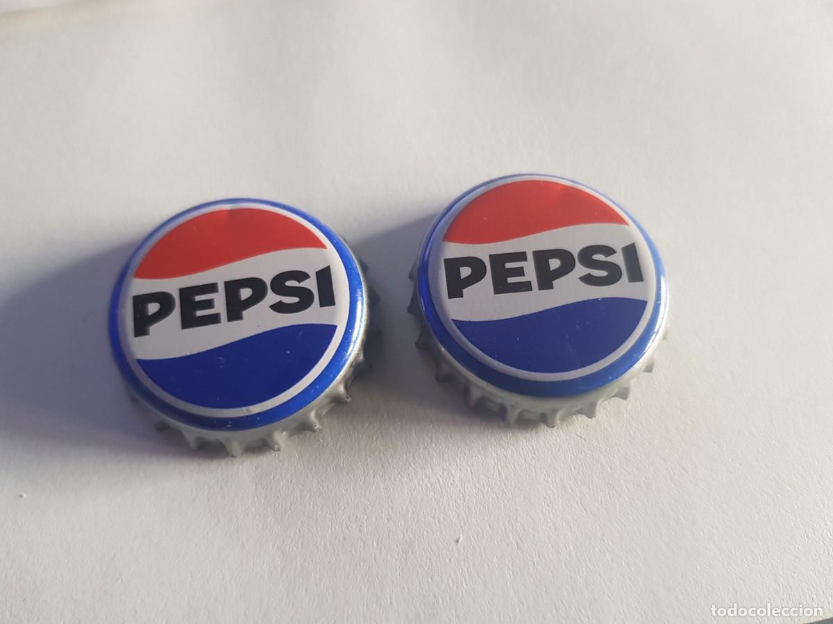 Colecionismo de Coca-Cola e Pepsi: Lote 2 Chapa corona Pepsi Cola (Nueva Imagen 2024)