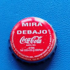 Coleccionismo de Coca-Cola y Pepsi: CHAPA/TAPON CORONA COCA-COLA - MIRA DEBAJO - BARCELONA
