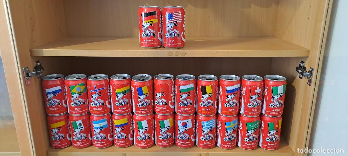 Colecionismo de Coca-Cola e Pepsi: COLECCI&Oacute;N 24 LATAS COCA COLA COCACOLA COKE MUNDIAL WORLD CUP FUTBOL FOOTBALL WC FIFA USA 94 1994