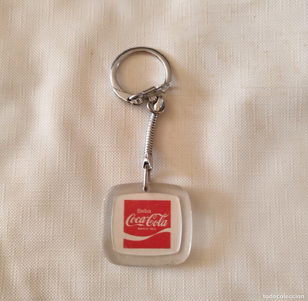 Colecionismo de Coca-Cola e Pepsi: Llavero vintage Marca Coca Cola la imagen aparece en las dos caras