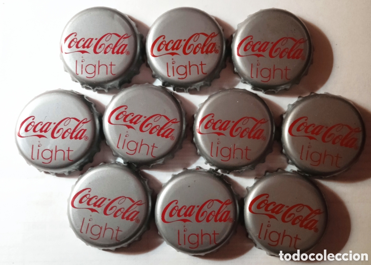 Coleccionismo de Coca-Cola y Pepsi: LOTE CHAPAS COCACOLA LIGHT - Foto 1