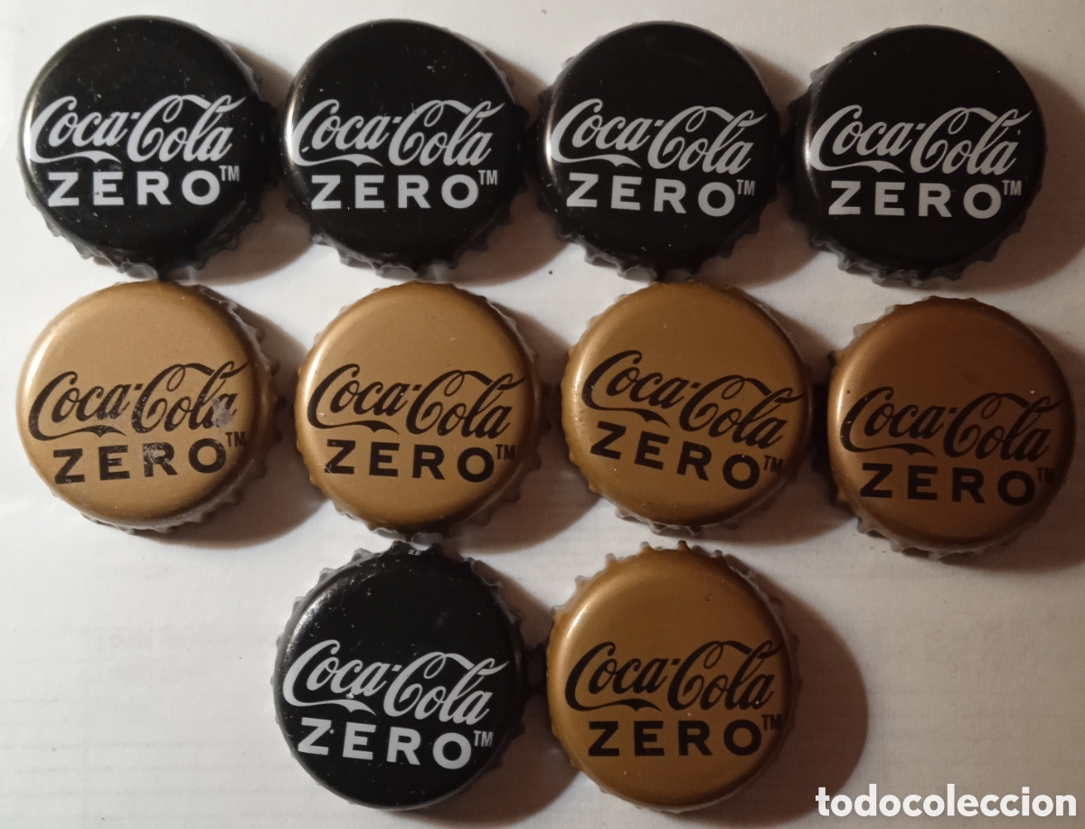 Coleccionismo de Coca-Cola y Pepsi: LOTE CHAPAS COCACOLA ZERO - Foto 1
