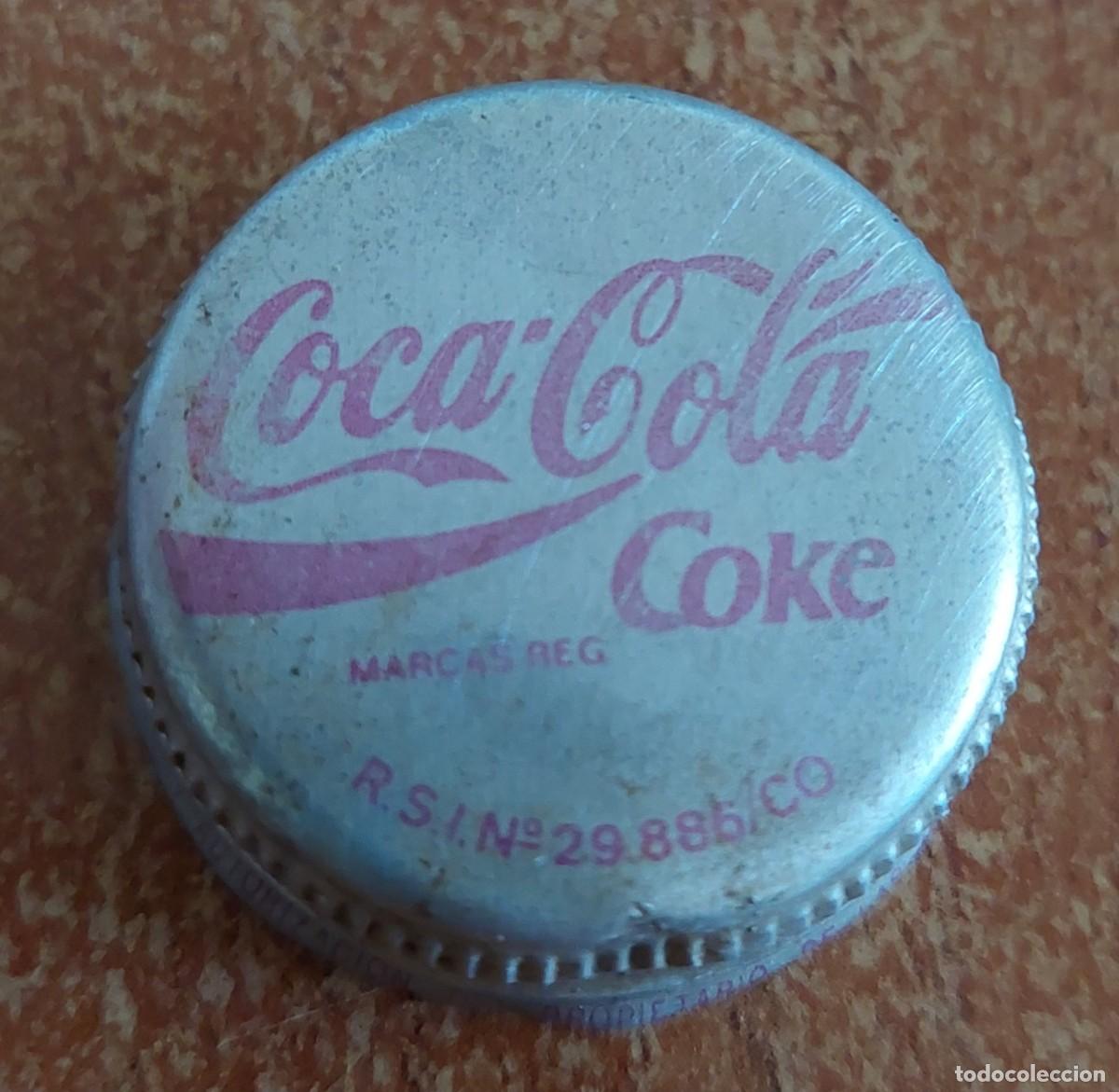 Collezionismo di Coca-Cola e Pepsi: Chapa corona de botella coca cola 20 cl a&ntilde;os 80 forro pl&aacute;stico C&oacute;rdoba