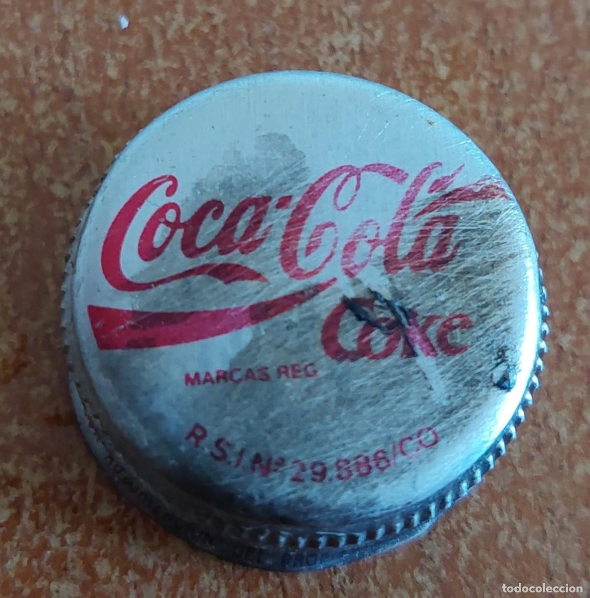 Collezionismo di Coca-Cola e Pepsi: Chapa corona de botella coca cola 20 cl a&ntilde;os 80 forro pl&aacute;stico C&oacute;rdoba