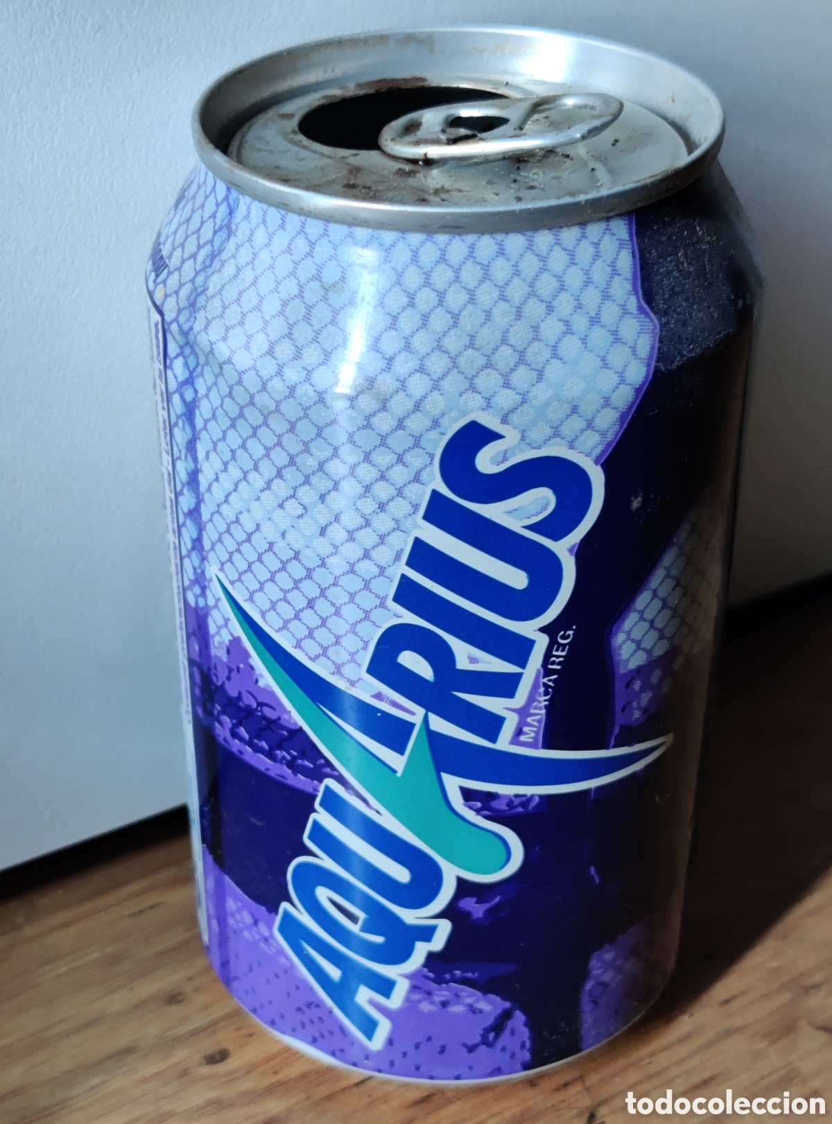 Coleccionismo de Coca-Cola y Pepsi: Lata de Aquarius vac&iacute;a - Foto 1