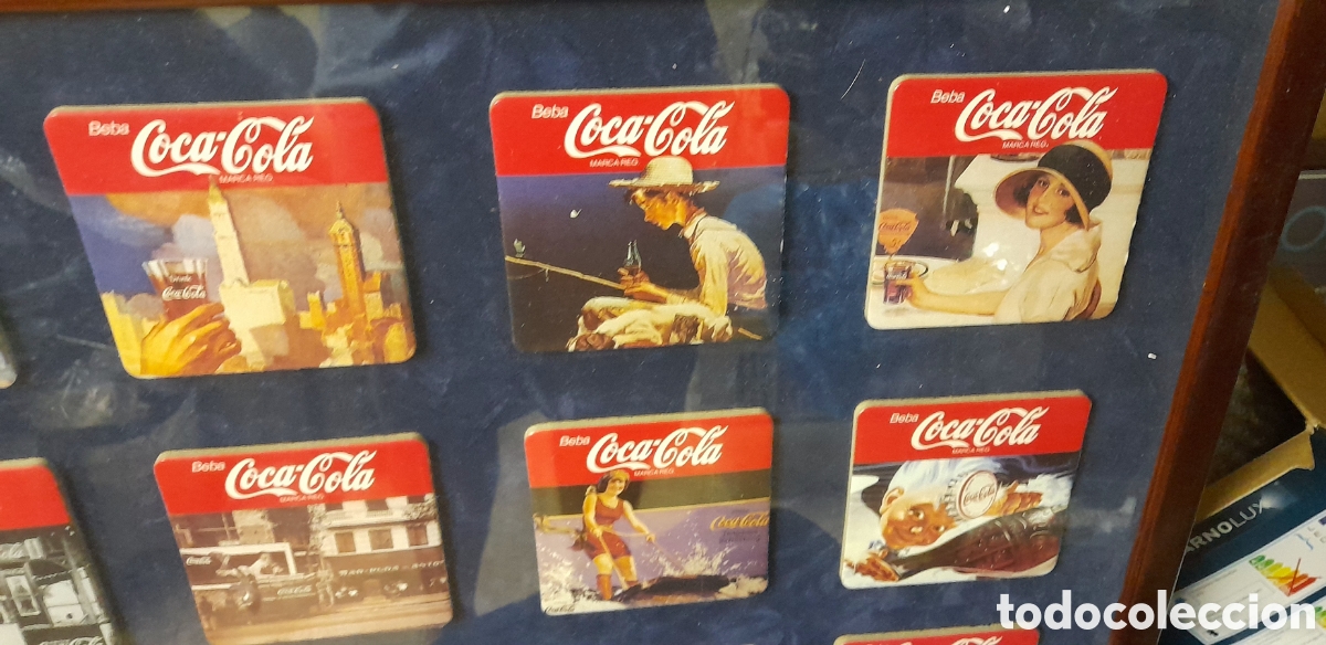 Coleccionismo de Coca-Cola y Pepsi: Cuadro coca cola posavasos - Foto 3