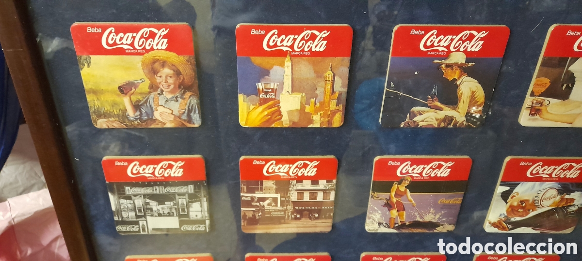 Coleccionismo de Coca-Cola y Pepsi: Cuadro coca cola posavasos - Foto 6