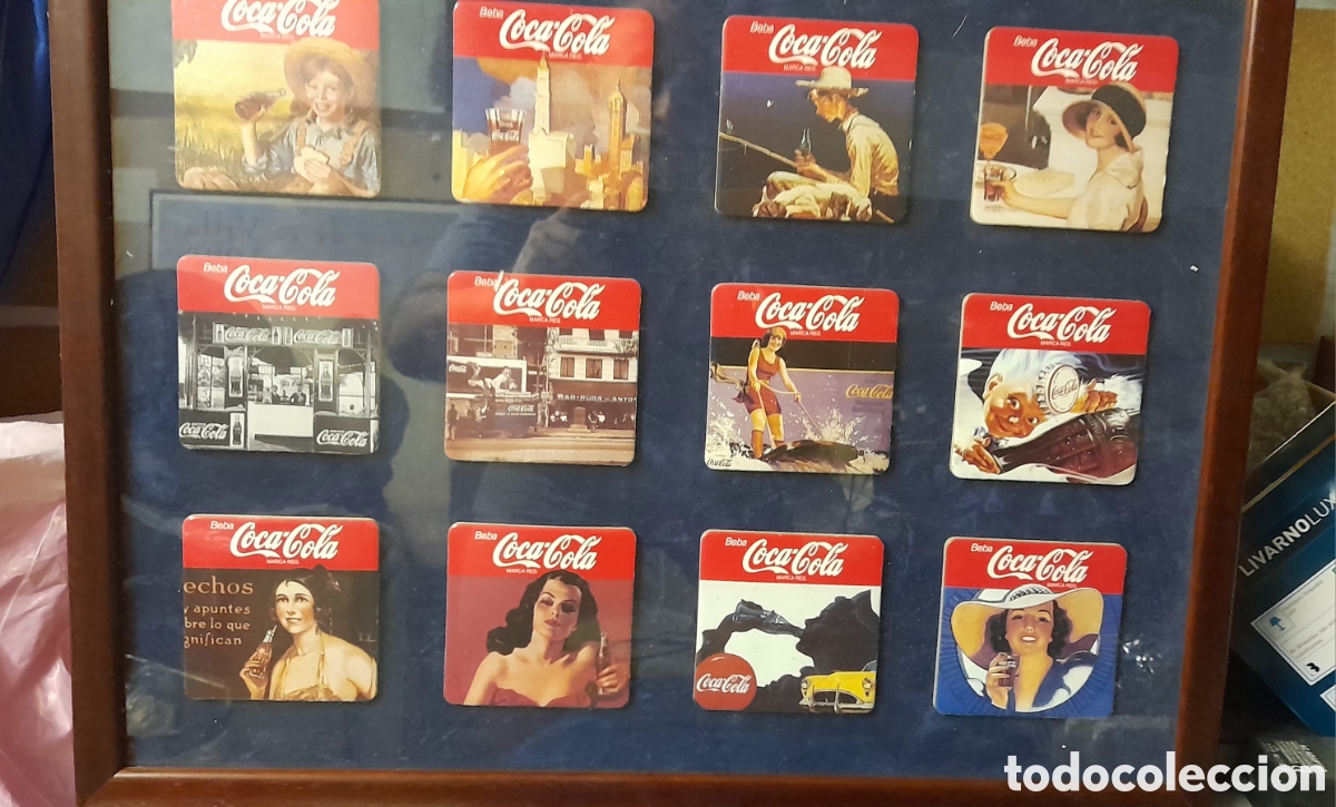 Coleccionismo de Coca-Cola y Pepsi: Cuadro coca cola posavasos - Foto 8