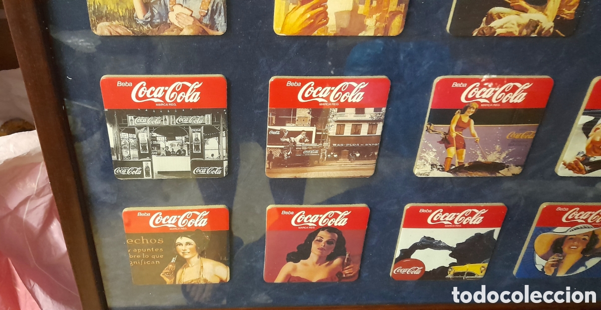 Coleccionismo de Coca-Cola y Pepsi: Cuadro coca cola posavasos - Foto 1