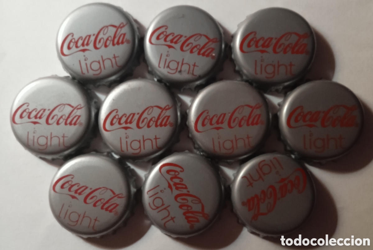 Coleccionismo de Coca-Cola y Pepsi: LOTE CHAPAS COCACOLA LIGHT - Foto 1