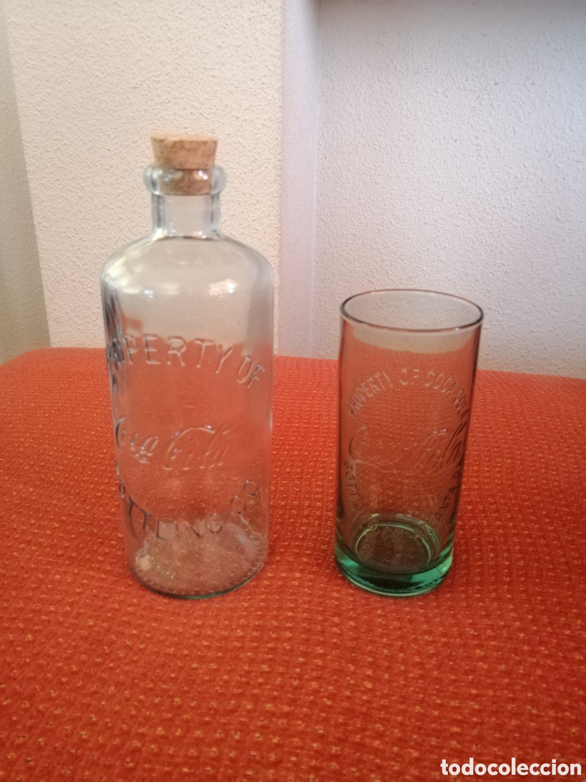 Coleccionismo de Coca-Cola y Pepsi: BOTELLA Y VASO DE COCA-COLA - Foto 2
