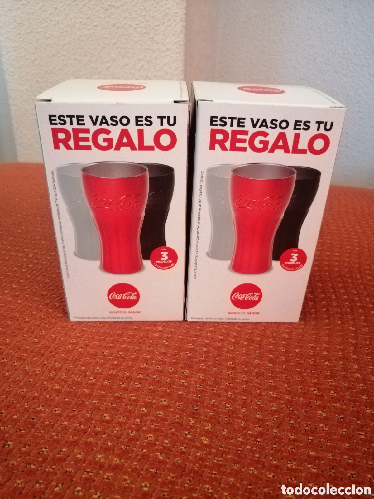 Coleccionismo de Coca-Cola y Pepsi: 2 VASOS DE CRISTAL DE COLORES - Foto 3