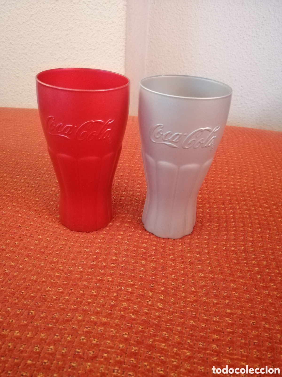 Collectionnisme de Coca-Cola et Pepsi: 2 VASOS DE CRISTAL DE COLORES
