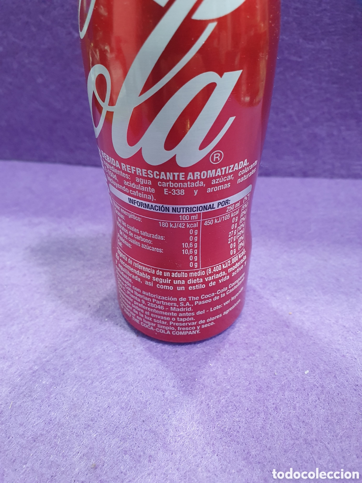 Coleccionismo de Coca-Cola y Pepsi: Botella Coca Cola Aluminio ed. Limitada. (L104) - Foto 2