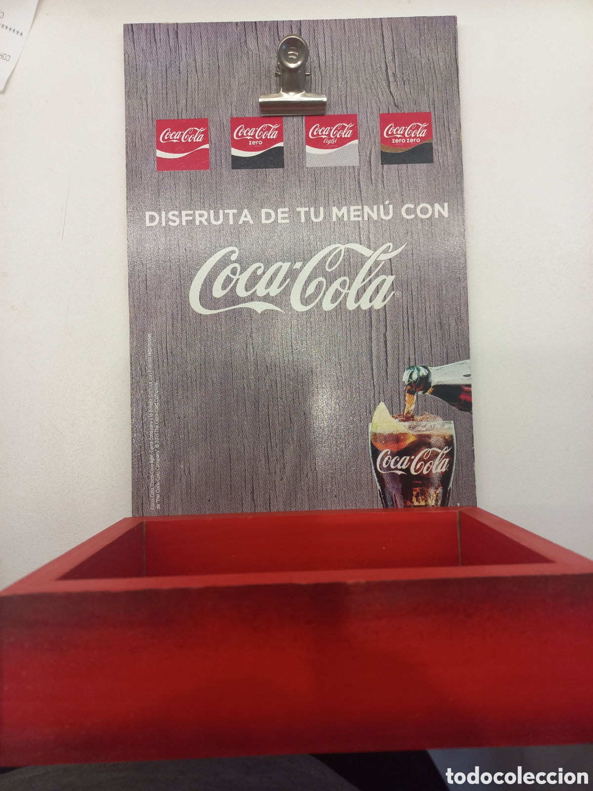 Collectionnisme de Coca-Cola et Pepsi: ANTIGUO SERVILLETERO Y CARTA MENU COCA COLA