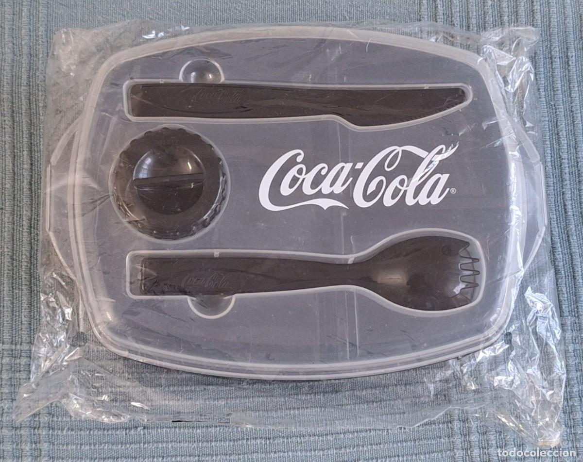 Collectionnisme de Coca-Cola et Pepsi: FIAMBRERA PRECINTADA CON CUBIERTOS DE PL&Aacute;STICO - PUBLICIDAD COCA-COLA -