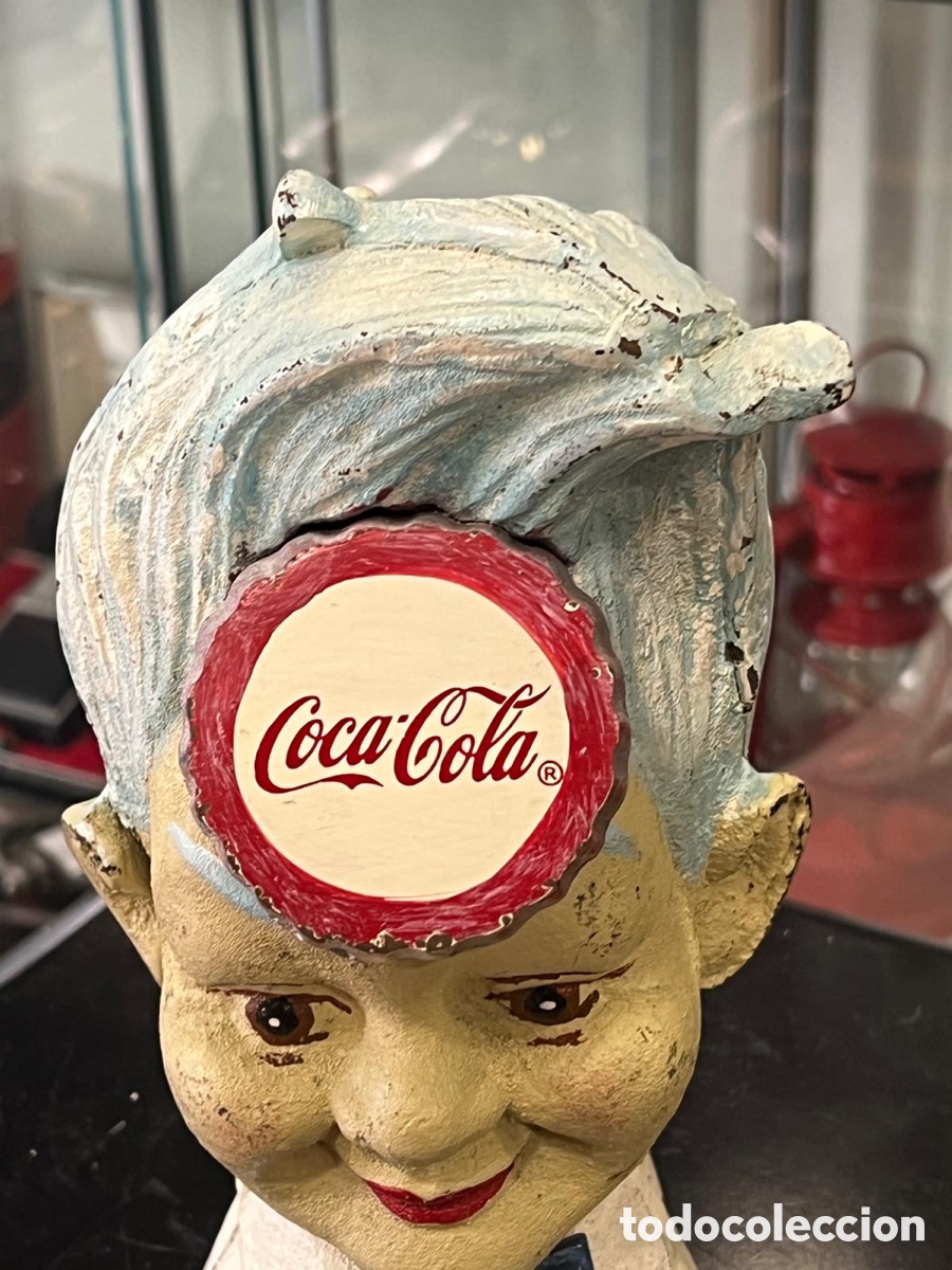 Coleccionismo de Coca-Cola y Pepsi: Hucha de hierro colado sprite boy - Foto 2