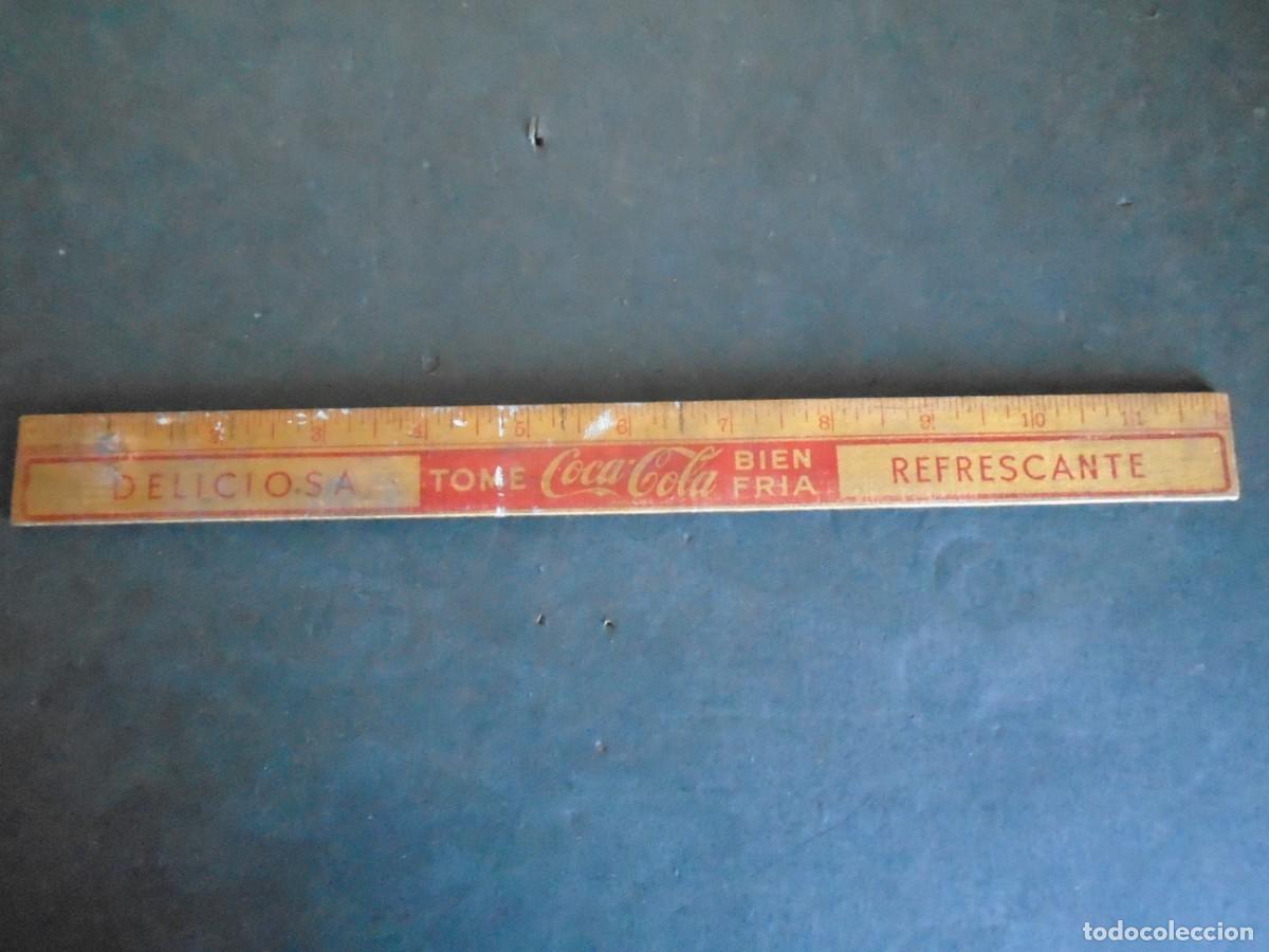 Collectionnisme de Coca-Cola et Pepsi: (PUB-201008)REGLA PUBLICITARIA DE MADERA COCA COLA