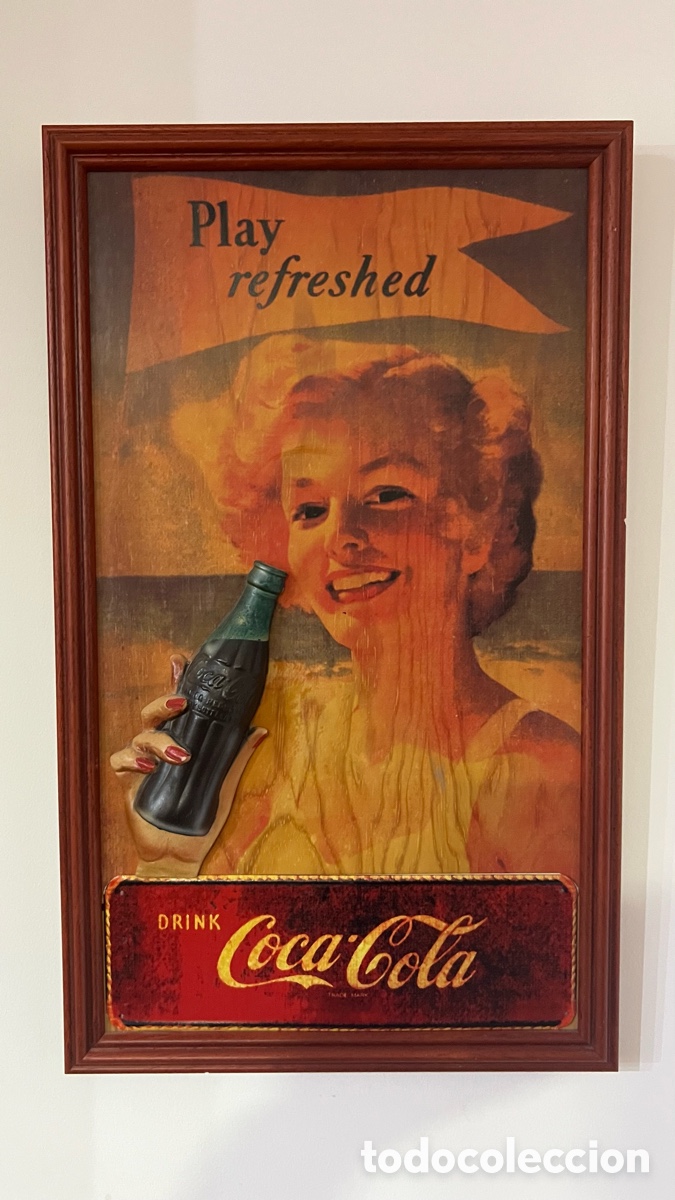 Coleccionismo de Coca-Cola y Pepsi: CUADRO COCA COLA BOTELLA EN RELIEVE - Foto 1