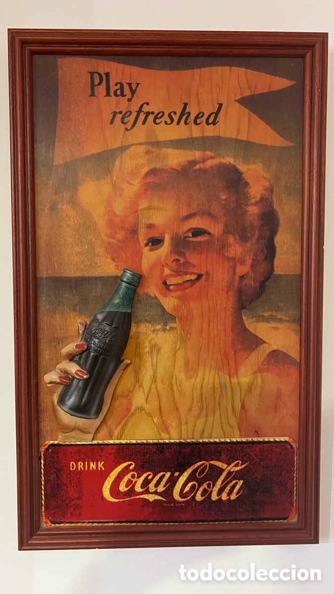 Coleccionismo de Coca-Cola y Pepsi: CUADRO COCA COLA BOTELLA EN RELIEVE - Foto 5