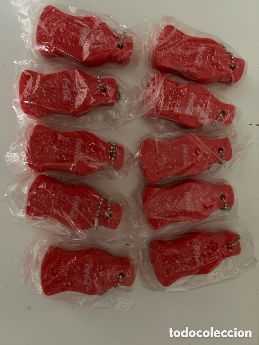 Collectionnisme de Coca-Cola et Pepsi: Lote de 10 llaveros Coca-Cola
