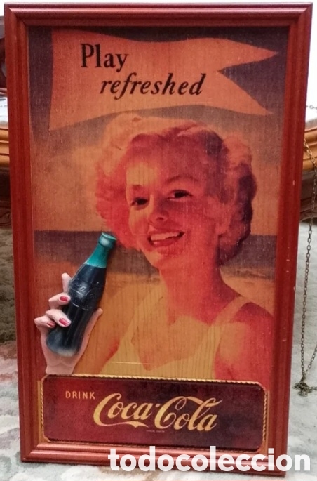 Coleccionismo de Coca-Cola y Pepsi: Publicidad coca cola relieve - Foto 1