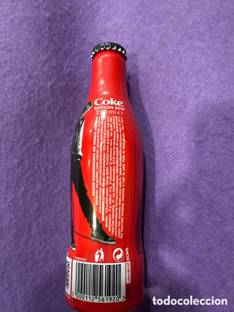 Coleccionismo de Coca-Cola y Pepsi: Botella Coca Cola aluminio David Guetta (L112) - Foto 3