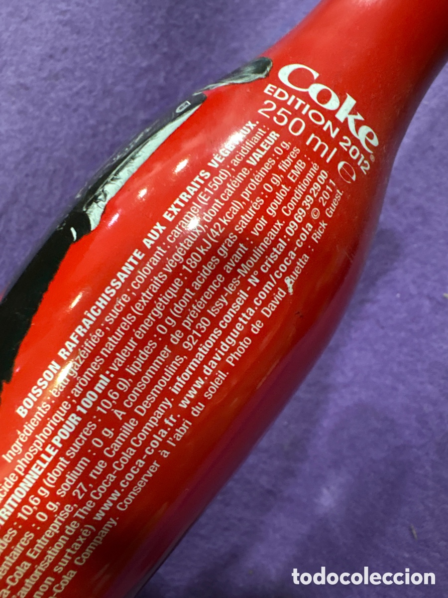 Coleccionismo de Coca-Cola y Pepsi: Botella Coca Cola aluminio David Guetta (L112) - Foto 5