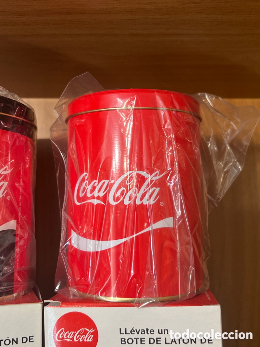 Coleccionismo de Coca-Cola y Pepsi: LOTE DE 2 BOTES DE LATON DE COCA COLA - Foto 3