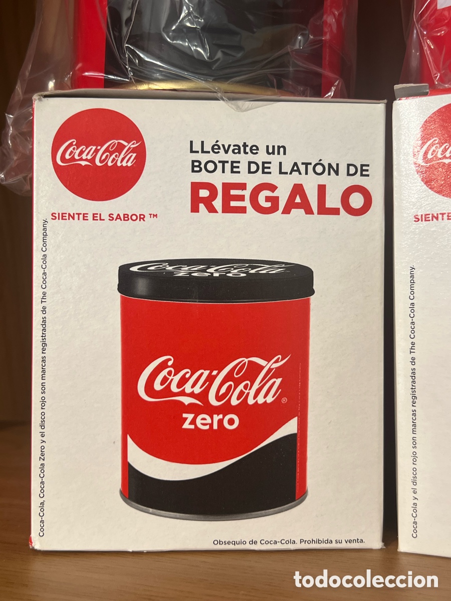 Coleccionismo de Coca-Cola y Pepsi: LOTE DE 2 BOTES DE LATON DE COCA COLA - Foto 4
