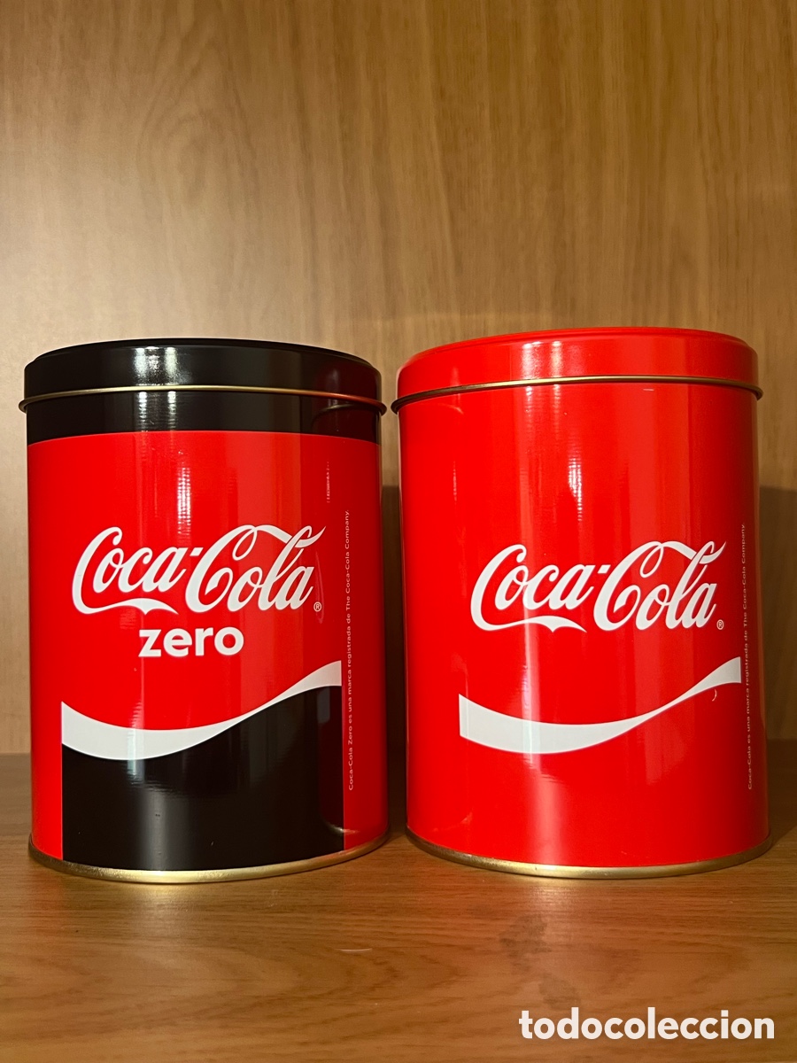 Coleccionismo de Coca-Cola y Pepsi: LOTE DE 2 BOTES DE LATON DE COCA COLA - Foto 7