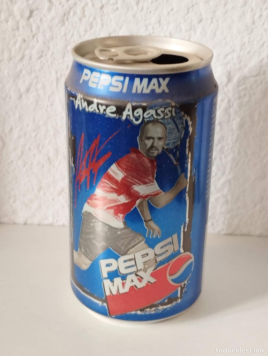 Coleccionismo de Coca-Cola y Pepsi: BOTE LATA PEPSI MAX - TENIS - ANDRE AGASSI - Foto 1