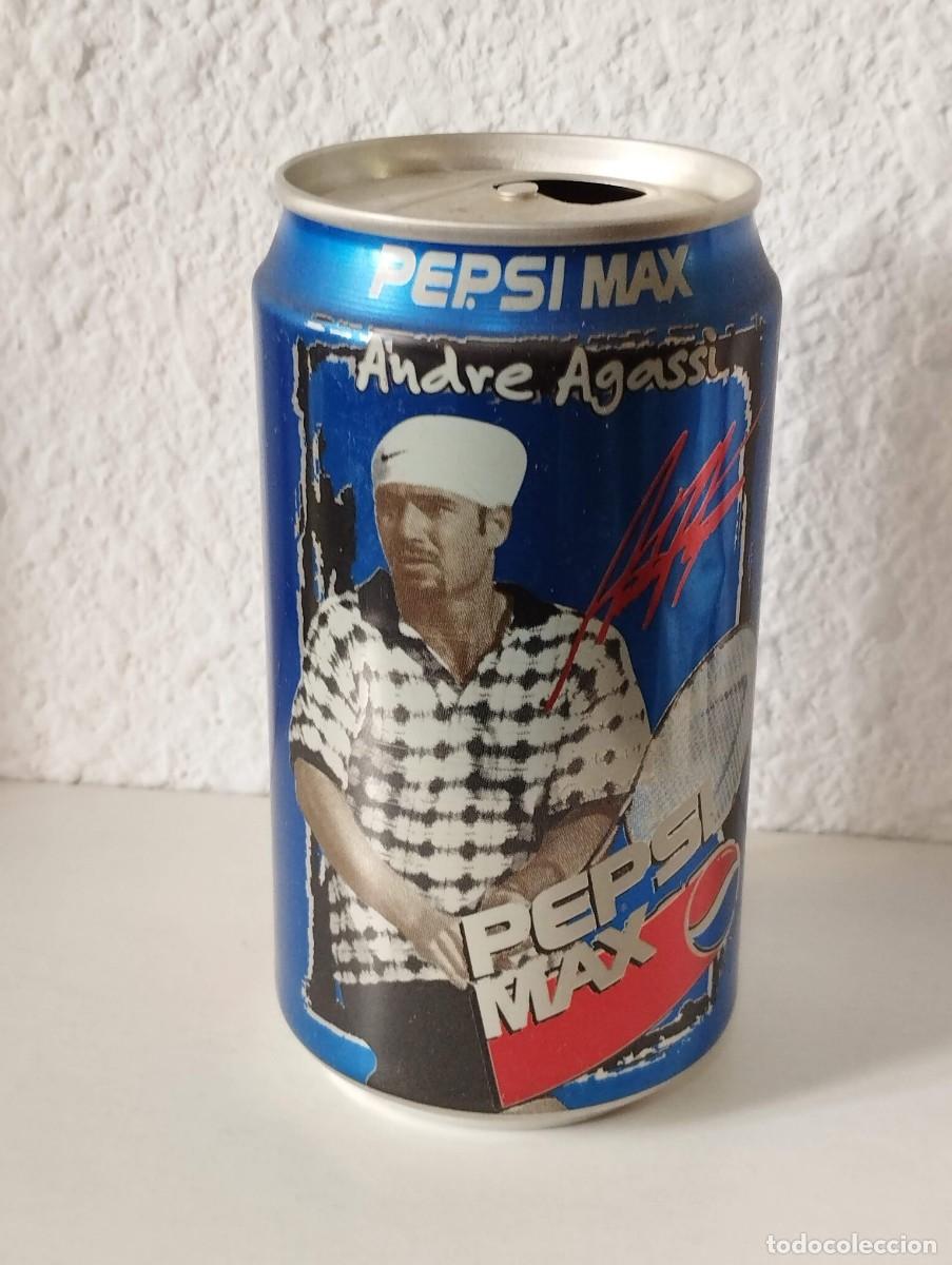Coleccionismo de Coca-Cola y Pepsi: BOTE LATA PEPSI MAX - TENIS - ANDRE AGASSI - Foto 1
