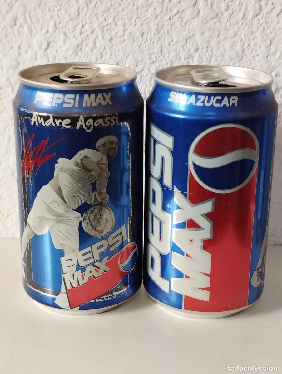 Coleccionismo de Coca-Cola y Pepsi: BOTE LATA PEPSI MAX - TENIS - ANDRE AGASSI - Foto 1