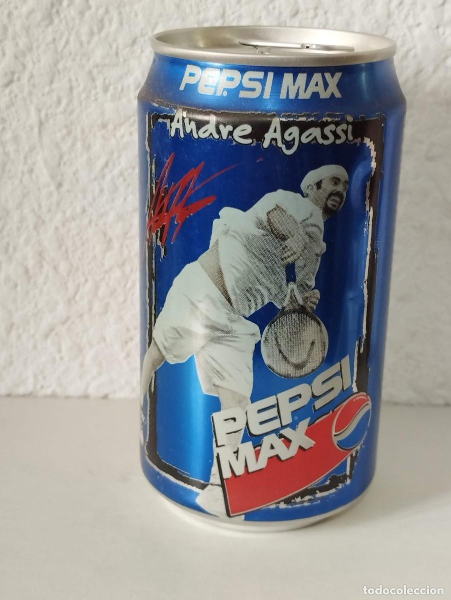 Coleccionismo de Coca-Cola y Pepsi: BOTE LATA PEPSI MAX - TENIS - ANDRE AGASSI - Foto 2