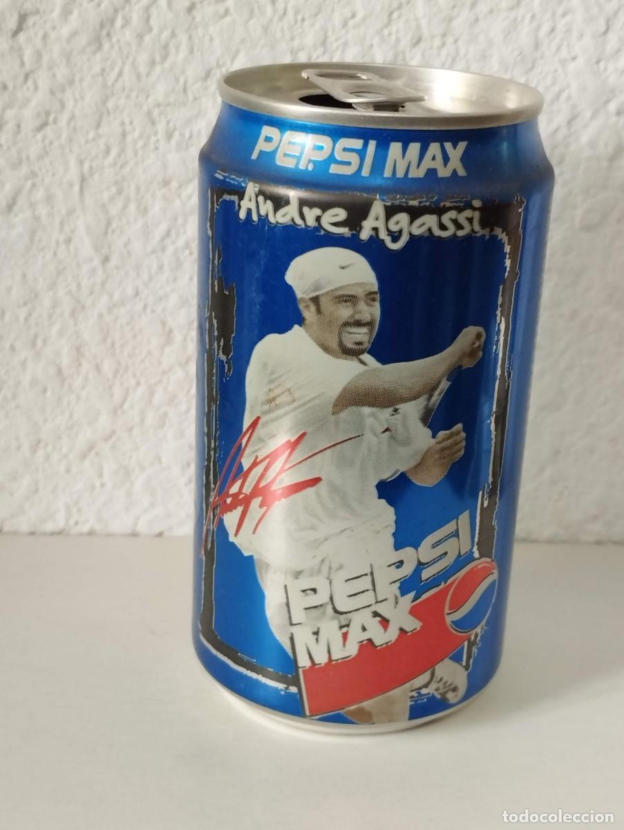 Coleccionismo de Coca-Cola y Pepsi: BOTE LATA PEPSI MAX - TENIS - ANDRE AGASSI - Foto 1