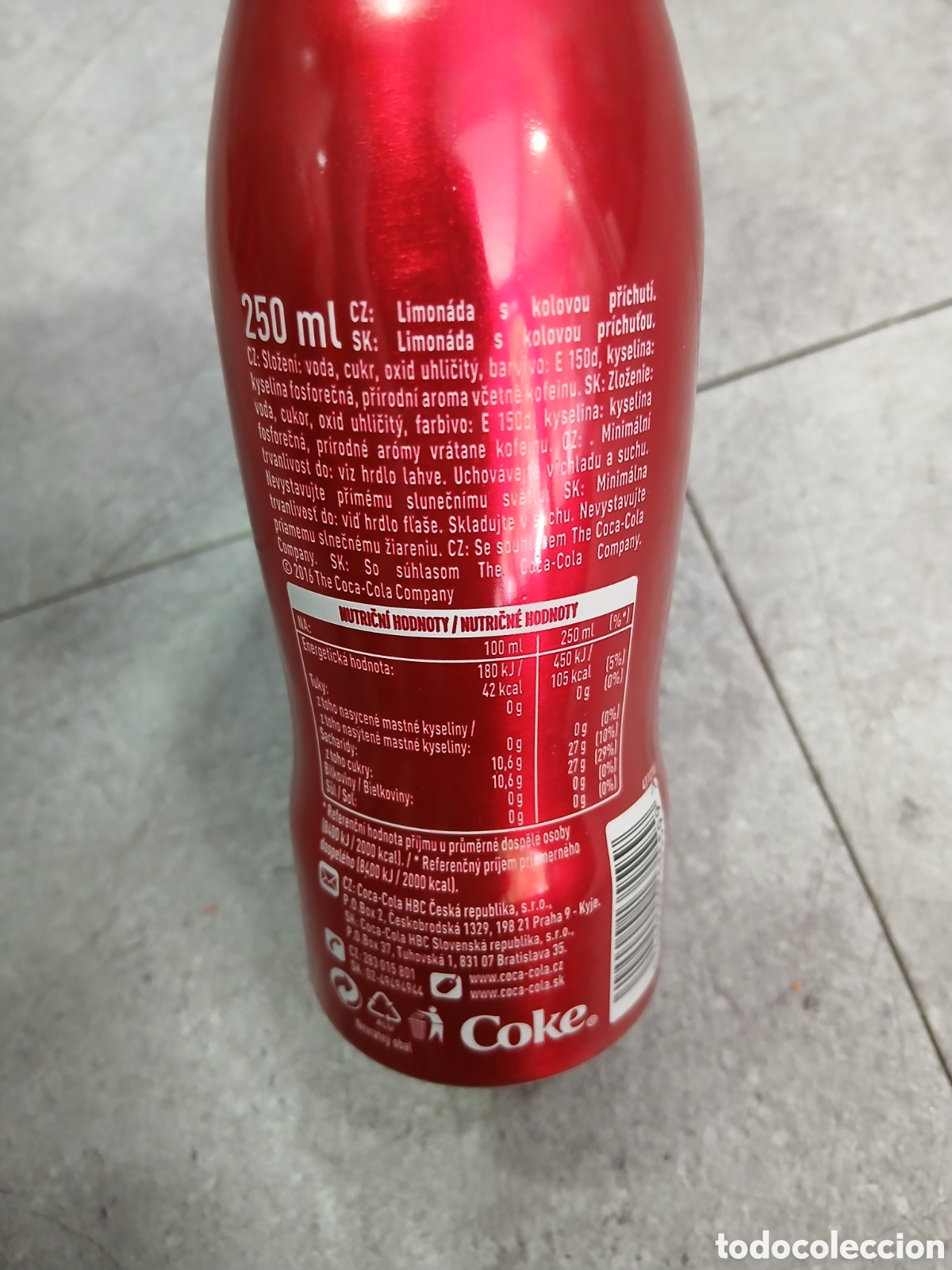 Coleccionismo de Coca-Cola y Pepsi: Botella Coca Cola Aluminio ed. limitada. (L98) - Foto 2