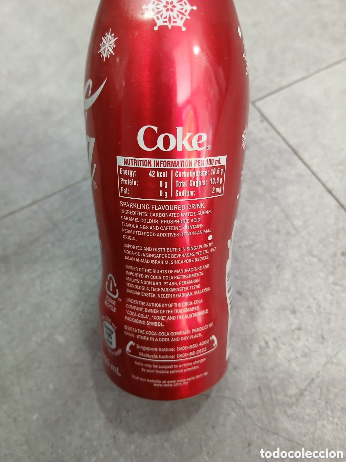 Coleccionismo de Coca-Cola y Pepsi: Botella Coca Cola Aluminio ed. limitada. (L98) - Foto 2