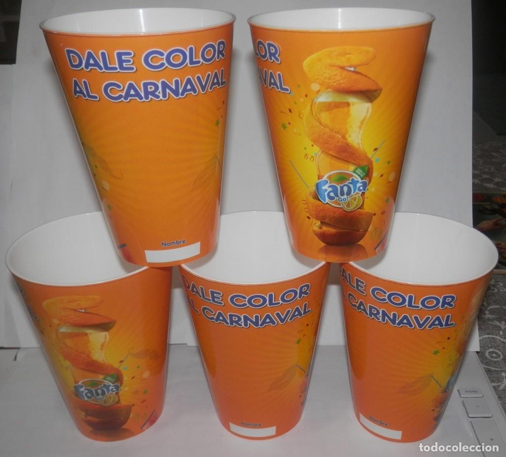 Coleccionismo de Coca-Cola y Pepsi: LOTE DE 5 VASOS DE LA FANTA - Foto 1