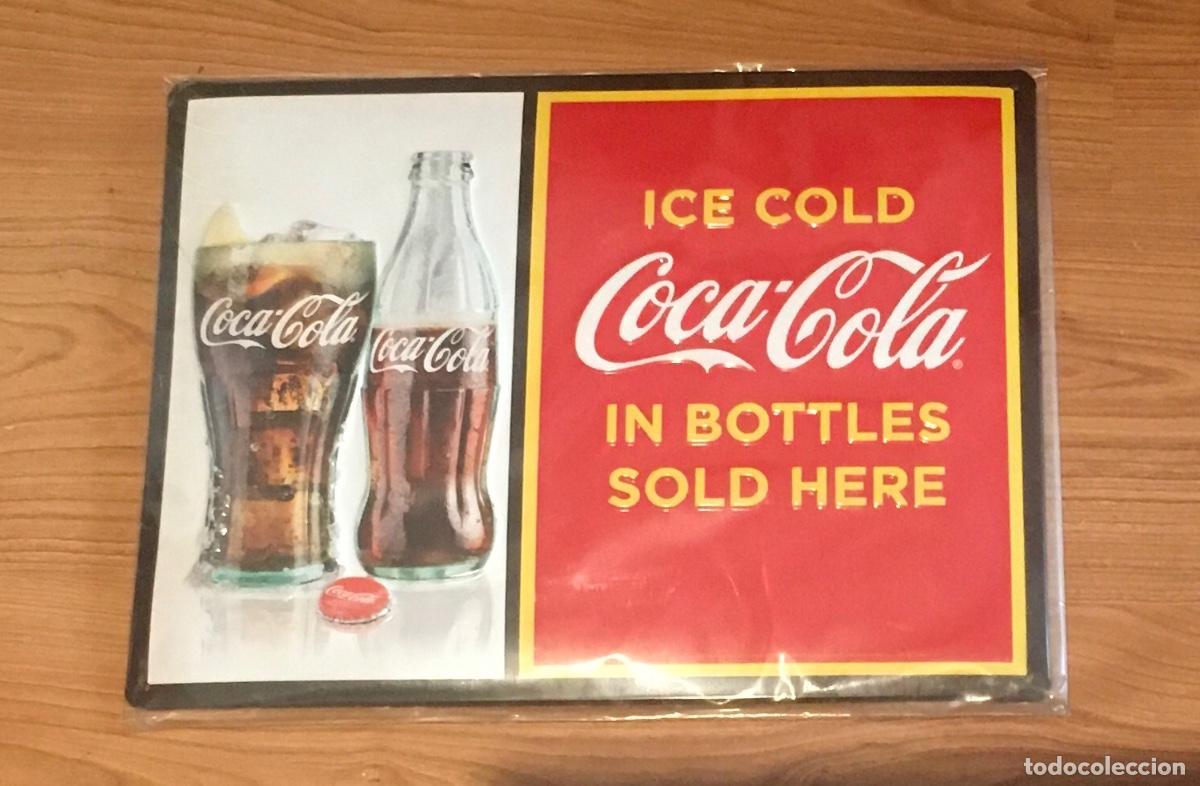 Coleccionismo de Coca-Cola y Pepsi: Placa de chapa coca cola - Foto 1