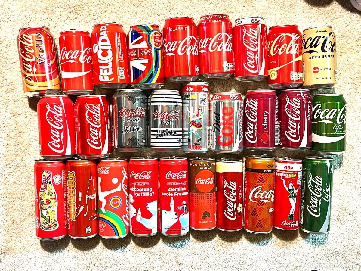 Coleccionismo de Coca-Cola y Pepsi: lote latas de coca cola - Foto 1