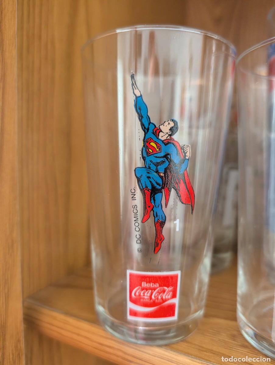 Coleccionismo de Coca-Cola y Pepsi: vaso de coca cola serigrafiado de superman - Foto 1