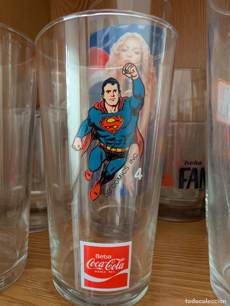 Coleccionismo de Coca-Cola y Pepsi: vaso de coca cola serigrafiado de superman - Foto 1