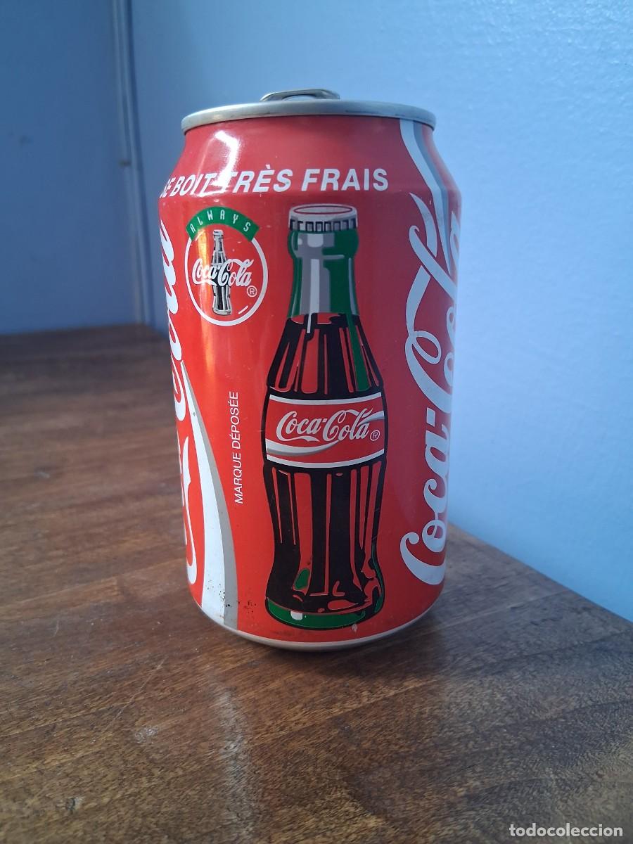 Coleccionismo de Coca-Cola y Pepsi: Lata de coca cola francesa Francia Par&iacute;s Cedex imagen botella a&ntilde;o 1996