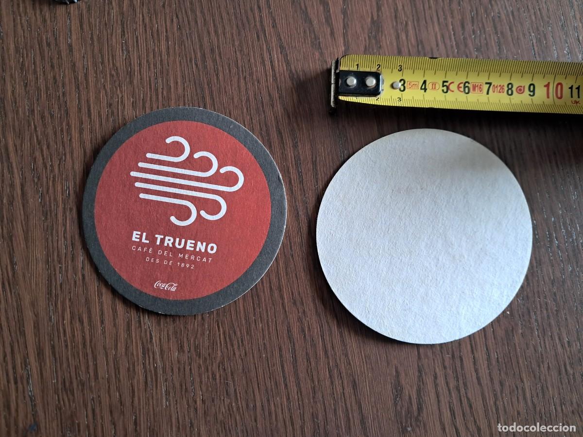 Coleccionismo de Coca-Cola y Pepsi: posavasos de coca cola, con publicidad caf&egrave; del mercat, El Trueno, Ma&oacute;, Menorca.