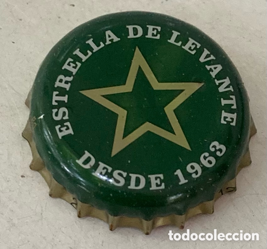 Coleccionismo de Coca-Cola y Pepsi: TAP&Oacute;N CORONA BOTTLE CAP BEER BIERE BIRRA CHAPA CERVEZA ESTRELLA DE LEVANTE.(5)--LOTE N.4113-CARMANJO
