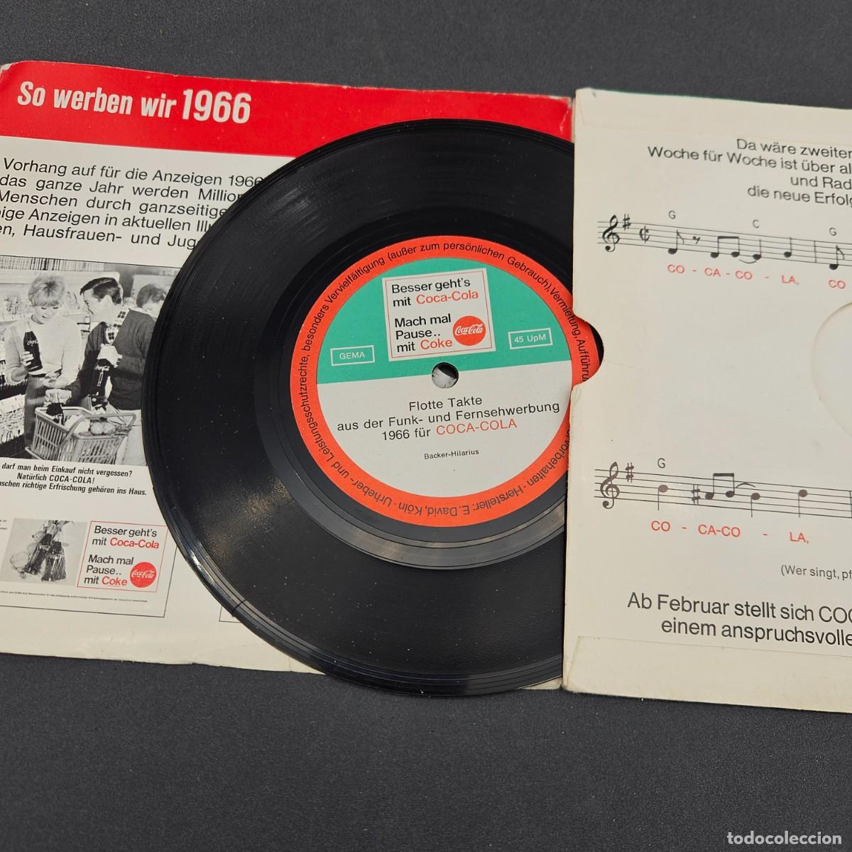 Coleccionismo de Coca-Cola y Pepsi: Disco de vinilo de propaganda de Coca-Cola. 1966 - Foto 4