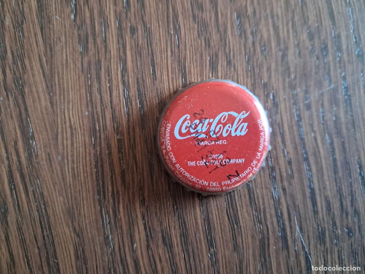 Coleccionismo de Coca-Cola y Pepsi: chapa tap&oacute;n corona de coca cola 1996, Cobega SA, Esplugues de Llobregat, Barcelona.