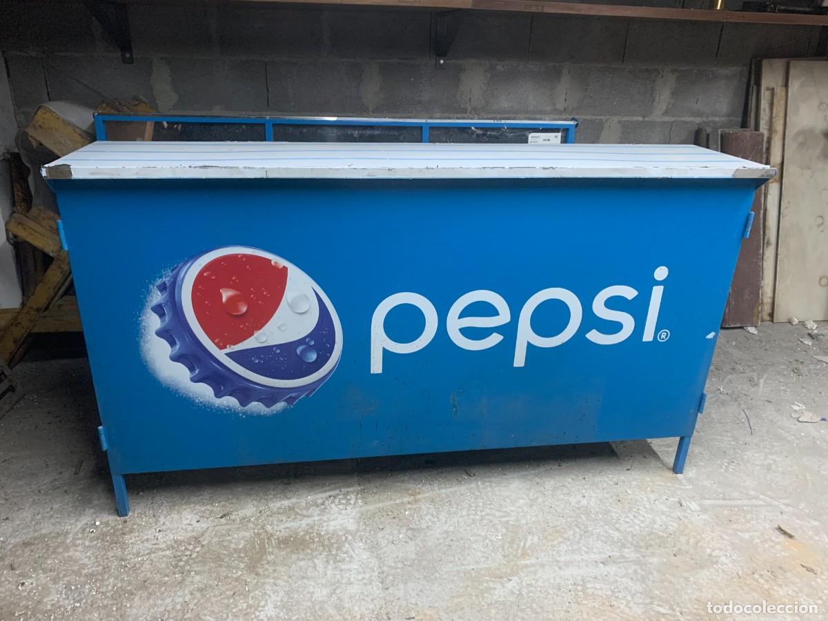 Coleccionismo de Coca-Cola y Pepsi: PUBLICIDAD: MOSTRADOR MET&Aacute;LICO PUBLICITARIO DESMONTABLE PEPSI